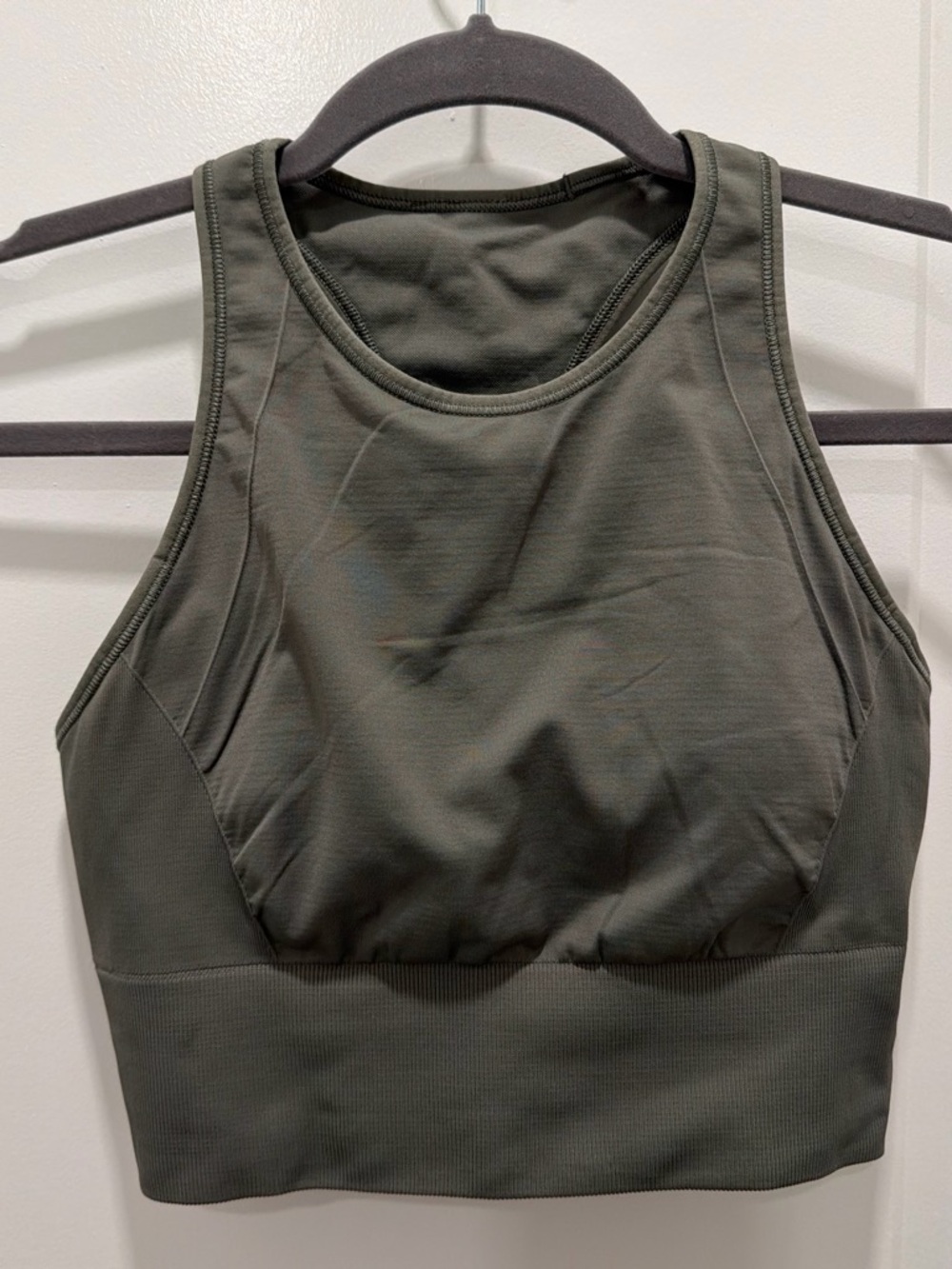 Women’s High-Neck Sports Bralette - Olive